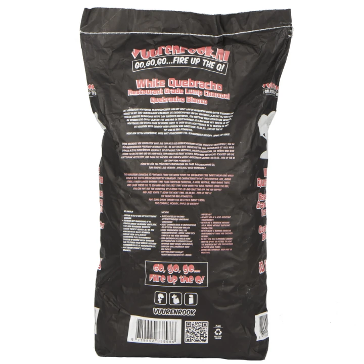 Vuur&Rook White Quebracho Restaurant Grade Lump Charcoal 10 Kg 2 Vuur&Rook White Quebracho Restaurant Grade Lump Charcoal 10 Kg - Image 2