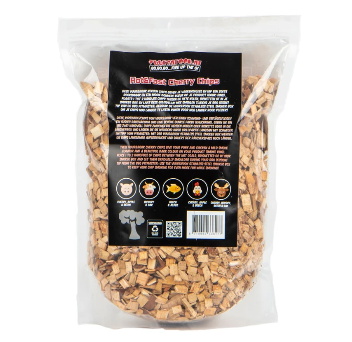 Vuur&Rook Hot&Fast Kersen Chips 1,5 Kg 2 Vuur&Rook Hot&Fast Kersen Chips 1,5 Kg - Image 2