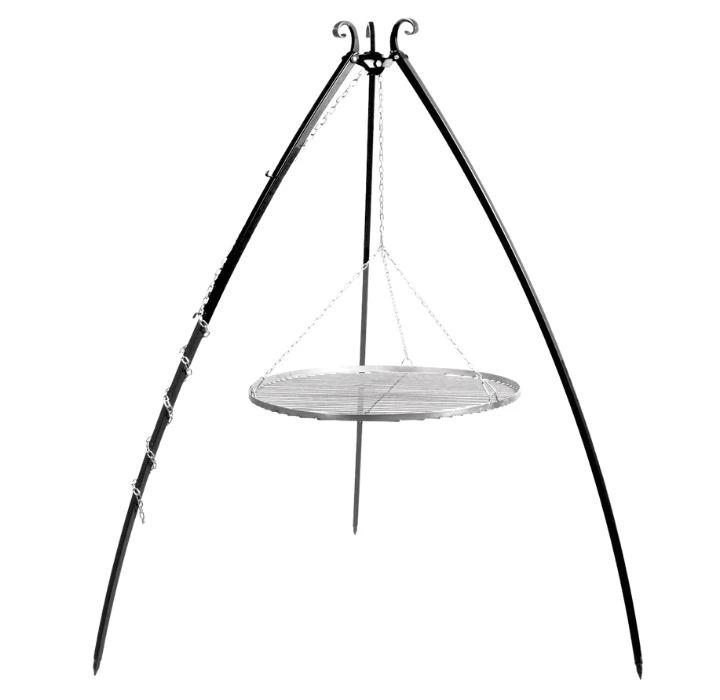 Cookking Driepoot Gebogen Met RVS Rooster 200 Cm 1 Cookking Driepoot Gebogen Met RVS Rooster 200 Cm